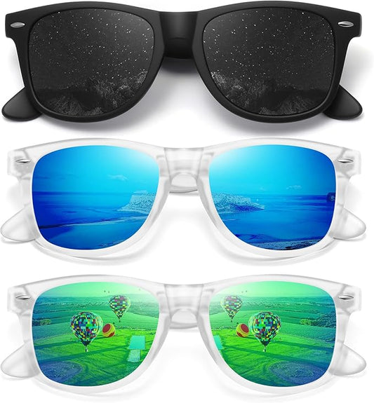 MEETSUN Polarized Sunglasses for Women Men Classic Retro Trendy Driving Sun Glasses UV400 Protection (3 Pack)