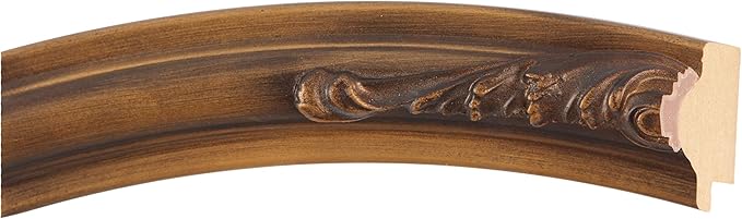 OVALCREST Round Beveled Wall Mirror for Home Decor - Florence Style - Sunset Gold - 18x18 Outside Dimensions