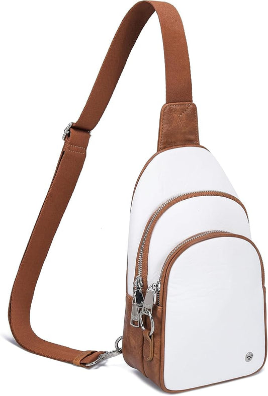 INICAT Crossbody Sling Bags Fanny Packs Valentine's Day Gifts Vegan Leather Travel Vacation Essentials Purses Women
