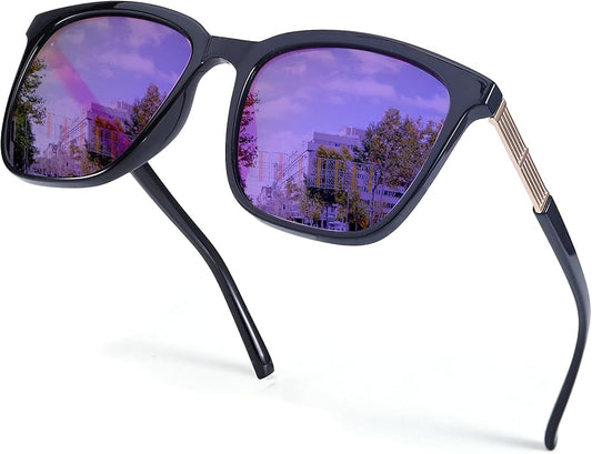 SIPHEW Oversized Square Sunglasses for Women|Lightweight Fashion Sunglasses 100% UV400 Protection|Trendy Mirrored Shade