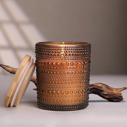 DARJEN Sandalwood Candles for Home- 6.3oz 42H Natural Soy Wax Aromatherapy Jar Candle with Strong Scent, Decorative Aesthetic Candles for Home Office, Evening Wind-Down, Luxury Gift for Man Cave