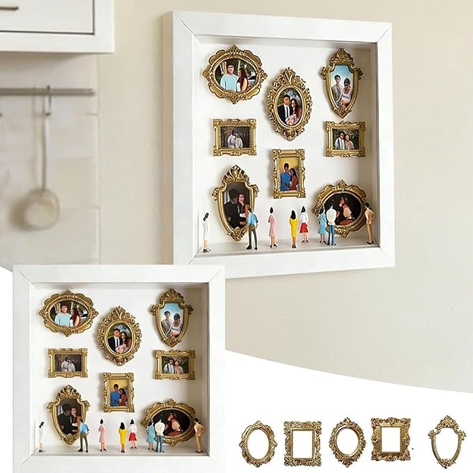 DIY Mini Museum Silhouette Box Unique Memory Keepsake for Home Decor 2026 New Mini Museum Display (White)