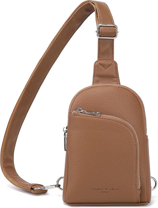 INICAT RFID Blocking Sling Bag Anti Theft Crossbody Bags Women Valentine's Day Gifts Travel Purses Vegan Leather