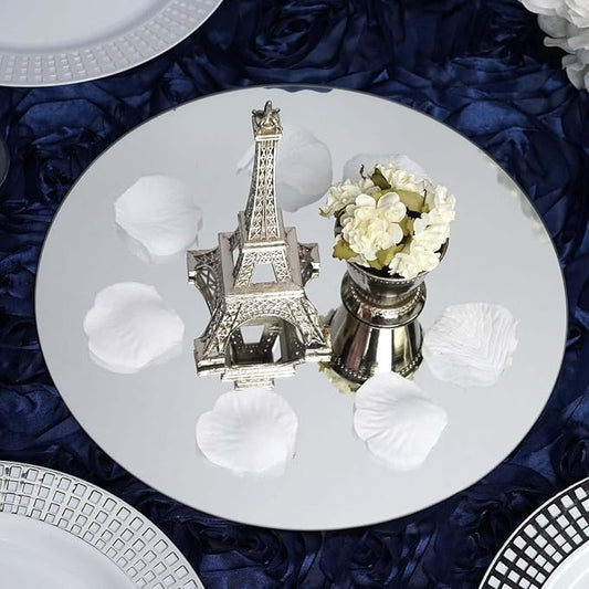 Efavormart 10" Round Glass Mirror Wedding Party Table Decorations Centerpieces - 6 PCS