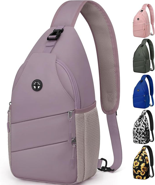 Pritent Crossbody Bags for Women Men Trendy Sling Bag Backpack Casual Chest Bag with Convertible Shoulder Strap