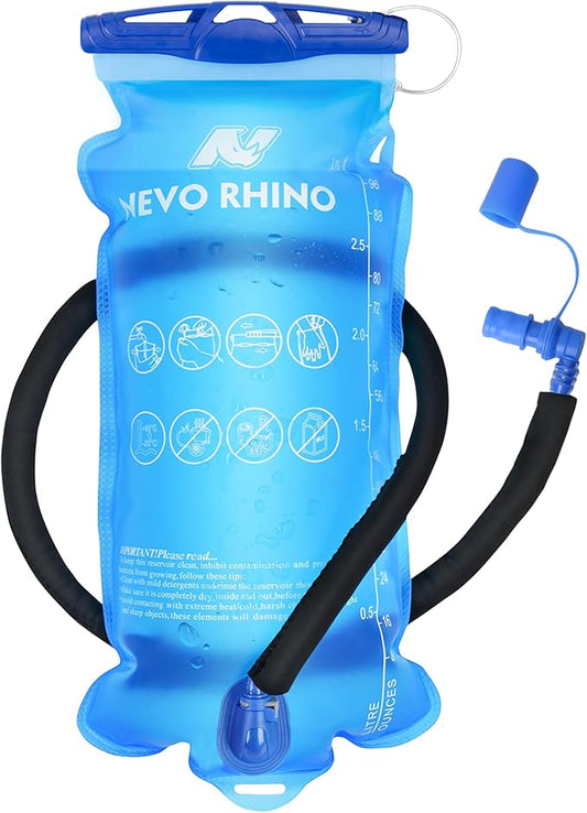 N NEVO RHINO Hydration Bladder1.5L- 2L-3L Leak Proof Water Reservoir, BPA -Free Water Pouch, Water Bladder for Hydration Pack，Hiking Backpack