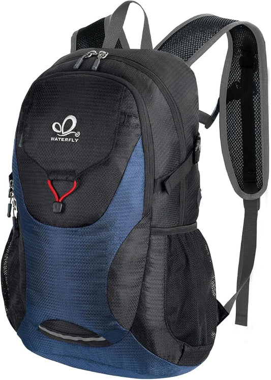 WATERFLY Lightweight Packable Hiking Backpack: 30L Foldable Travel Daypack Ultralight Camping Day Pack for Woman Man