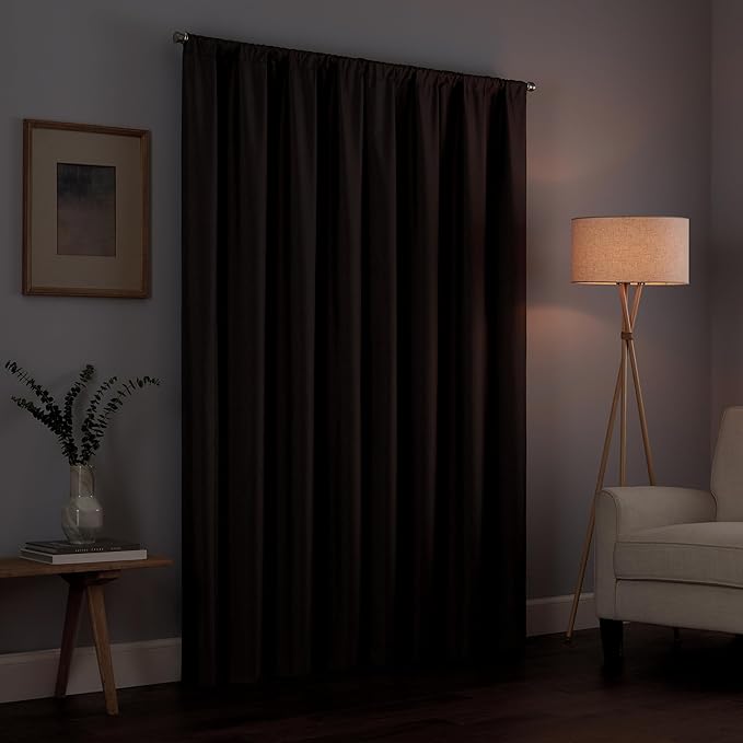 Eclipse Kendall Blackout Curtain, Thermal Insulated Grommet Window Panel, Noise Reducing Curtains for Bedroom, Living Room or Nursery, (1 Panel), 84 in Long x 42 in Wide, Turquoise