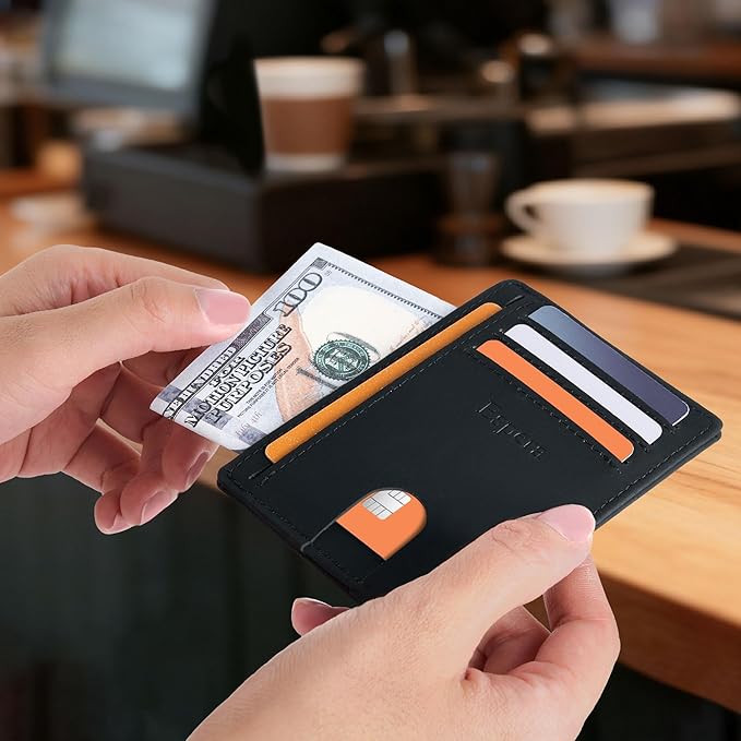 Espera Slim Minimalist Wallet for Men and Women, RFID Blocking Credit Card Holder, Thin Front Pocket Travel ID Case, Gifts for Men