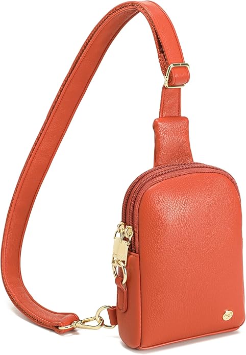 INICAT Travel Small Crossbody Sling Bags Women Cross Body Purses Passport Holder Vegan Leather Fanny Packs Birthday Gifts