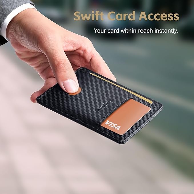 Espera Slim Minimalist Wallet for Men and Women, RFID Blocking Credit Card Holder, Thin Front Pocket Travel ID Case, Gifts for Men