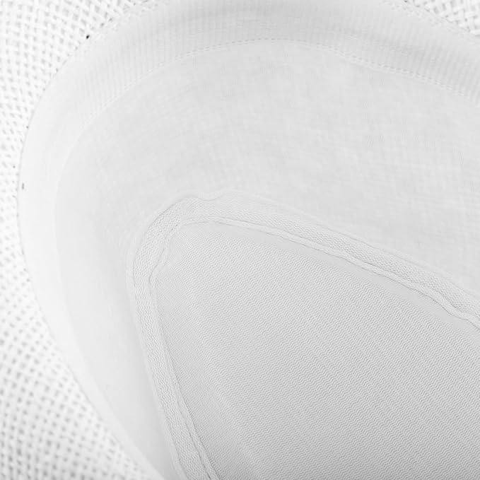 FALETO Unisex Summer Panama Straw Fedora Hat Short Brim Beach Sun Cap Classic