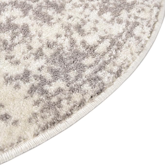 Rugs.com Arlington Collection Rug – 8' x 10' Oval White Medium-Pile Rug Perfect for Living Rooms, Large Dining Rooms, Open Floorplans