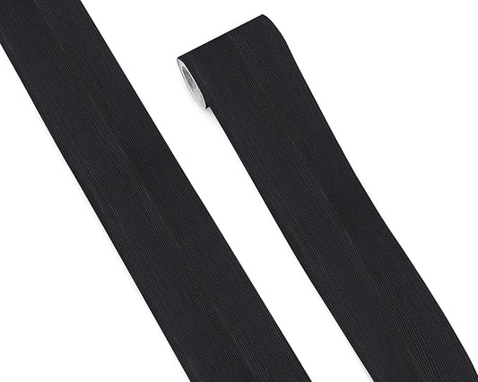 FLFK Mirror Border,Black Wood Grain Peel and Stick Wallpaper Border Self Adhesive Wallpapers for Living Room Bedroom Kitchen Bathroom 4"x240"