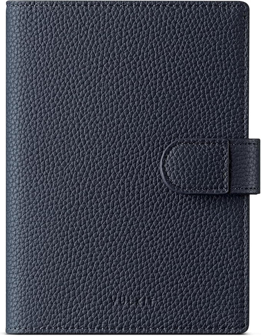 VULKIT Leather Passport Wallet for 2 Passports Slim Double Passport Holder RFID Blocking Passport Travel Wallet with ID Window for Women