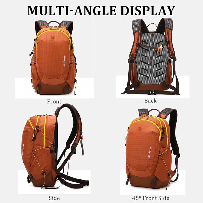 W WINTMING Small Hiking Backpack Travel Backpacks 20L Lightweight Hiking Daypack for Women Men Camping Daily Commuting (Yellow)