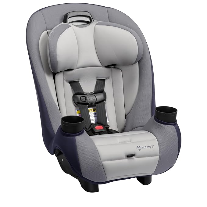 Safety 1st Ellaris 3-in-1 Convertible Car Seat, Slim Fit Design, Rear & Forward-Facing, 5-Position Headrest, 3-Across Fit, Travel-Friendly with Machine-Washable Seat Pad, London Blue