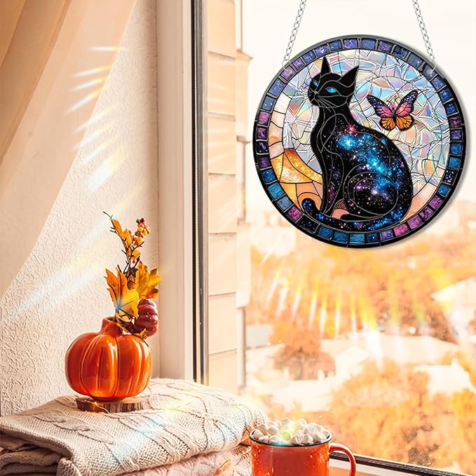 Sun Catchers Indoor Window, Acrylic Rainbow Suncatcher Window Hanging Decoration for Living Room Bedroom Summer Home Balcony Ornaments Decoration