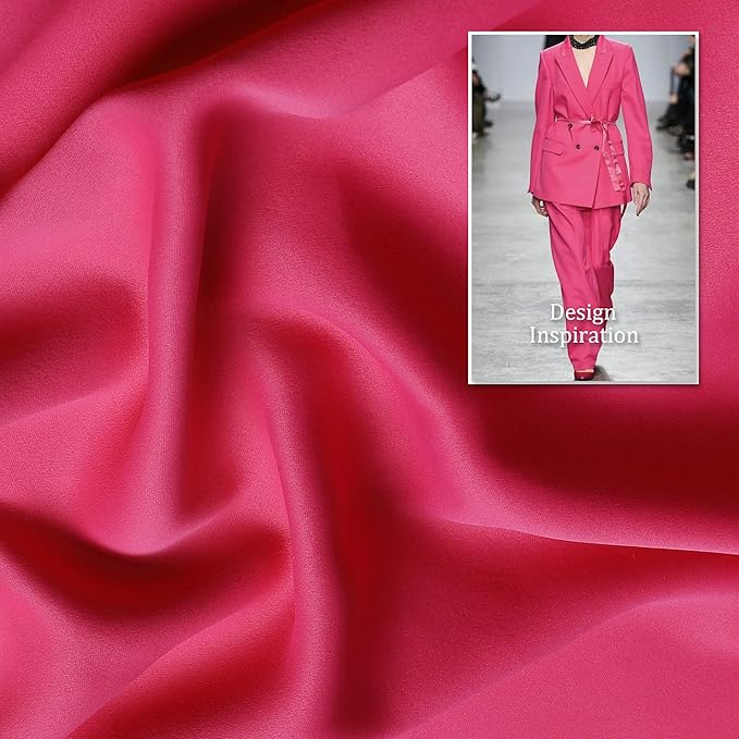 DUALIFE Solid Blackout Curtain Panels for Living Room 45 Inch Length Hot Pink Thermal Insulated Room Darkening Curtains Grommet Top 38''x45'' Raspberry Sorbet
