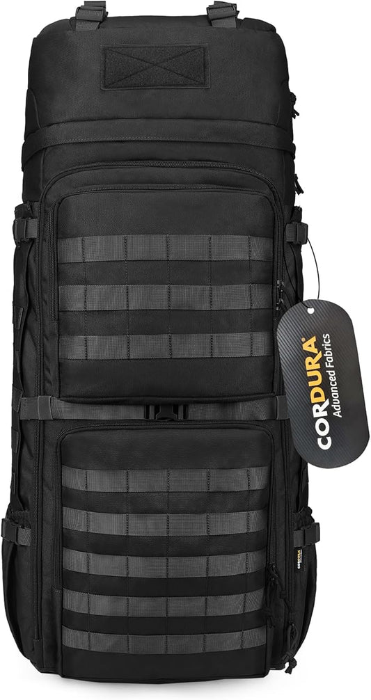 Mardingtop 75L Military Internal Frame Backpack for Men, Cordura Tactical Backpack with Recco for Snowboarding,Hiking,Camping