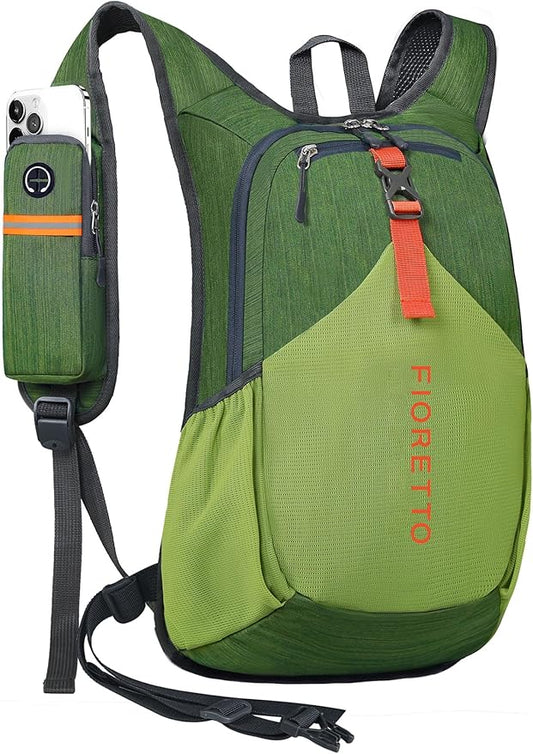 FIORETTO 20L Hiking Backpack for Women Men Mini Packable Backpack Lightweight Small Daypack for Camping Travel Outdoor, Green