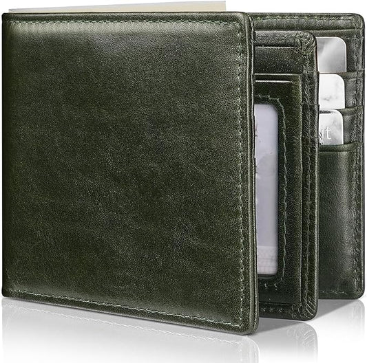Artpaxy Mens Wallet Bifold Genuine Leather RFID Blocking Wallet for Men with 1 ID Windows 13 Card Holders 2 cash pockets 1 Gift Box