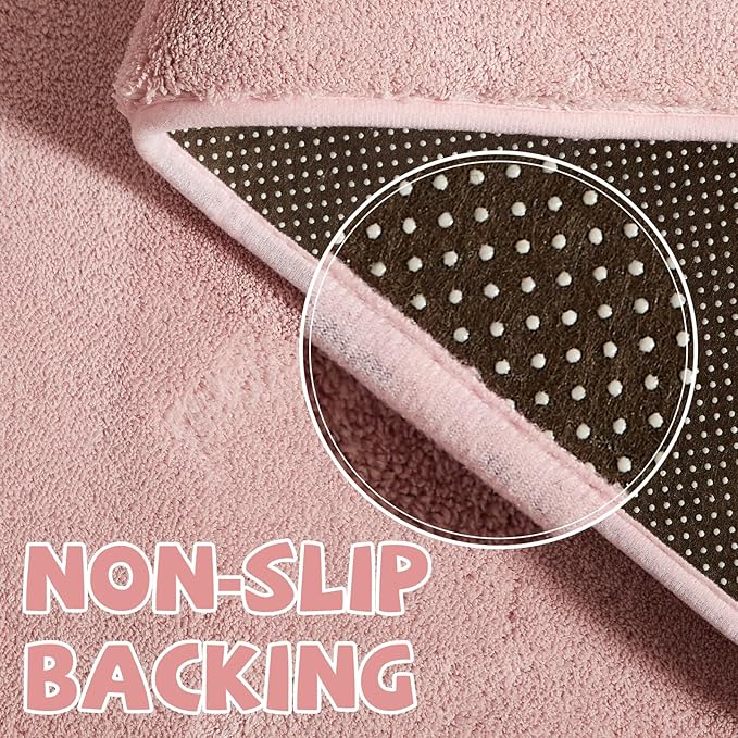 jinchan Solid Plush Area Rug 3x5 Performance Shaggy Washable Rug Indoor Soft Modern Faux Wool Cozy Non Slip Carpet for Living Room Kids Room Bedroom Dining Room Nursery Pink