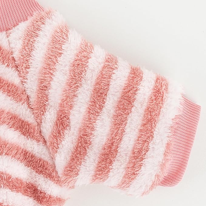 XPUDAC Stripe Dog Sweater Fleece Dog Pajamas Winter Pet Clothes for Small Medium Dogs Girl Boy Doggy Apparel for Cold Weather, M