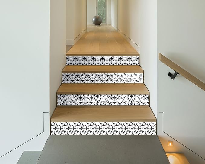 FLFK Wallpaper Border Black and White Patterns Peel and Stick Wall Border Self Adhesive Wallpapers for Living Room Bedroom Kitchen Bathroom 5"x240"