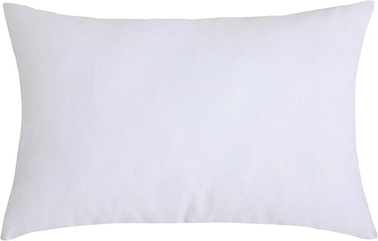 TangDepot Handmade Decorative Solid 100% Cotton Canvas Throw Pillow Covers/Pillow Shams, (12" x18" , White, 1 Count (Pack of 1))