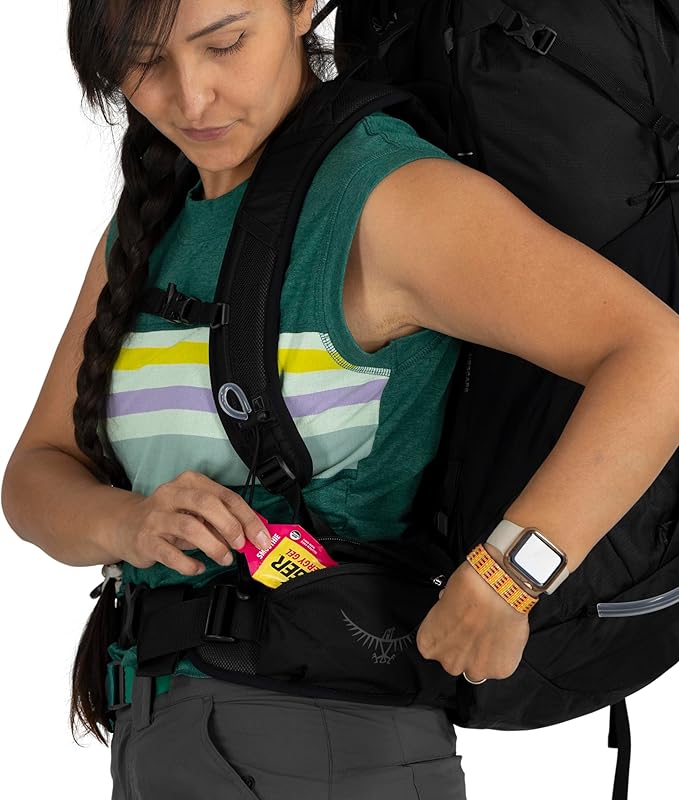 Osprey Tempest 44L Women's Lightweight Hiking Backpack - Daypack for Travel & Camping, Black/Coal Grey, XS/S