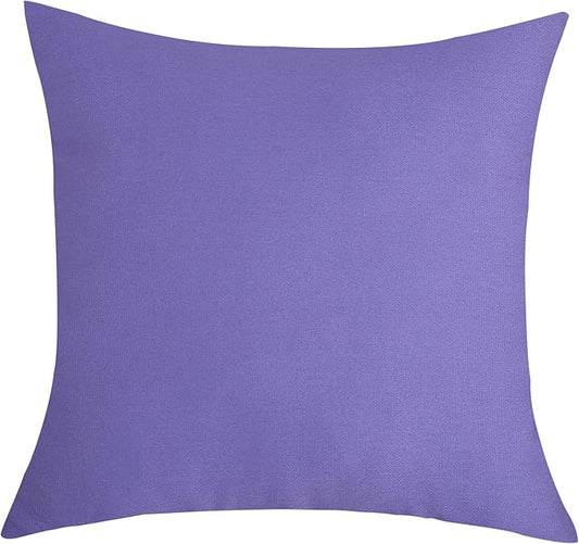 TangDepot Handmade Decorative Solid 100% Cotton Canvas Throw Pillow Covers /Pillow Shams, (16" x16" , Violet, 1 Count (Pack of 1))