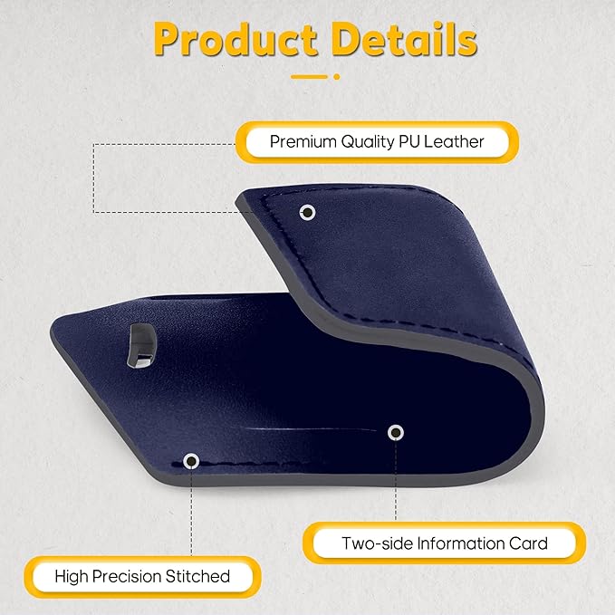 Travelambo 30 Pack Luggage Tags Faux Leather for Suitcases Travel Bag Labels with Protection Cover ID (Deep Blue)