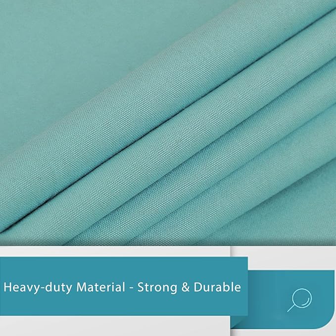 LOLOMLO Extra Large Canvas Laundry Bags with Handles & Drawstring Closure, Heavy Duty Tears Resistant Clothes Storage Travel Bags,25.5"x34",Teal Blue