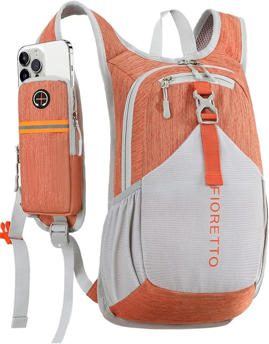 FIORETTO 10L Lightweight Packable Hiking Backpack Small Foldable Daypack for Women Men Compact Travel Backpack for Camping & Outdoor, Orange