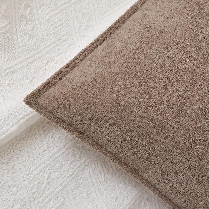 Kevin Textile 14x36 Inch Long Lumbar Cover 1 Pack Soft Boucle Textured Decorative Waterproof Rectangle Cushion Elegant Accent Pillows for Couch Sofa Chair Bed Home Decor Indoor Outdoor Taupe