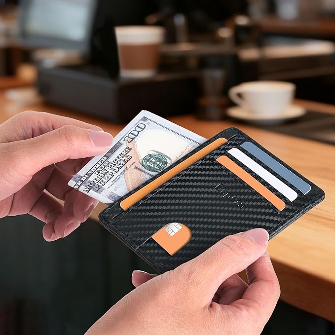 Espera Slim Minimalist Wallet for Men and Women, RFID Blocking Credit Card Holder, Thin Front Pocket Travel ID Case, Gifts for Men