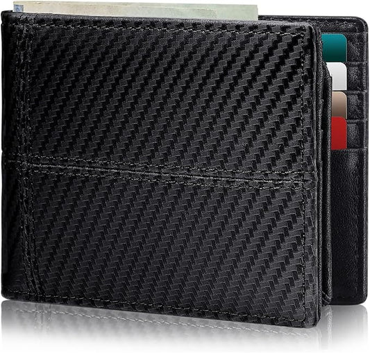 Artpaxy Mens Wallet Bifold Genuine Leather RFID Blocking Wallet for Men with 2 ID Windows 12 Card Holders 2 cash pockets 1 Gift Box