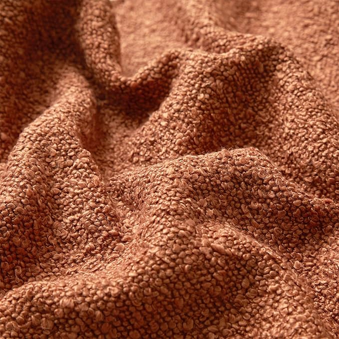 JUSPURBET Rust Decorative Pillow Covers 16x24 Set of 2 Throw Pillow Covers for Couch Sofa Bed Cozy Boucle Textured Lumbar Cushion Covers Cases with Hidden Zipper for Living Room Home Decor