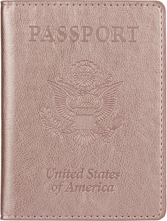 TIGARI Passport Holder for Travel Women Men, Valentines Day Gifts PU Leather Wallet Cover Case Sleeve, Waterproof Protected Document Organizer, Vacation Plane Cruise Travel Essentials