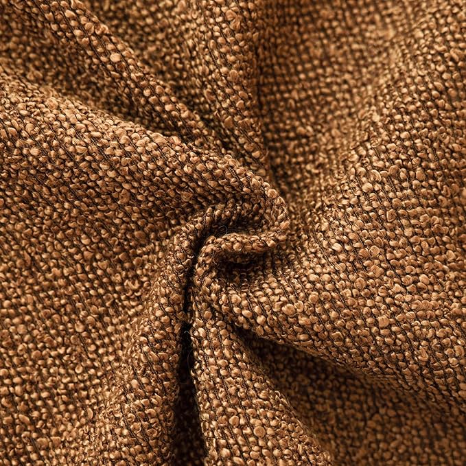 Foindtower Decorative Textured Boucle Throw Pillow Covers Accent Solid Pillow Cases Neutral Soft Cozy Couch Cushion Case for Chair Sofa Bedroom Living Room Home Decor 26x26 Inch,1PC,Hazel Brown