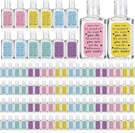 80 Pcs Thank You Gifts for Coworker Mini Hand Sanitize Gel Bulk Scent Hand Sanitizer Travel Size Inspirational Appreciation Gifts for Party Supplies Friends Teacher Employee