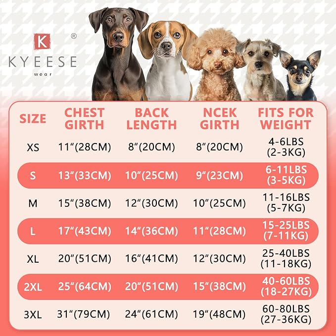 KYEESE Dog Pajamas Stretchable 4 Legs Doggie Jammies Striped Dog PJS Jumpsuit Lightweight Onesie Puppy Pajamas Soft Breathable Cozy Pet Outfit PJS Comfortable Sleepwear,Pink Striped, X-Small
