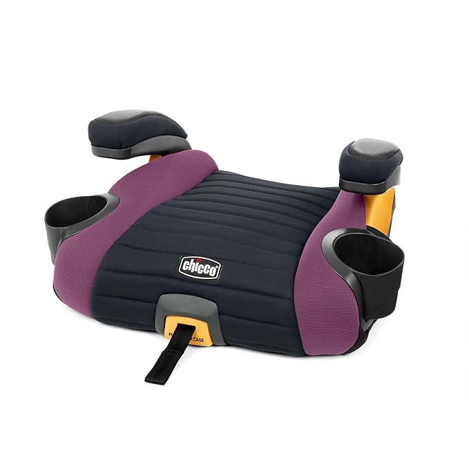 Chicco GoFit Plus Backless Booster Car Seat with Latch Attachment and Quick-Release Latch Removal, Travel Booster Seat for Car, Portable Car Booster Seat for Children 40-110 lbs. | Vivaci/Pink
