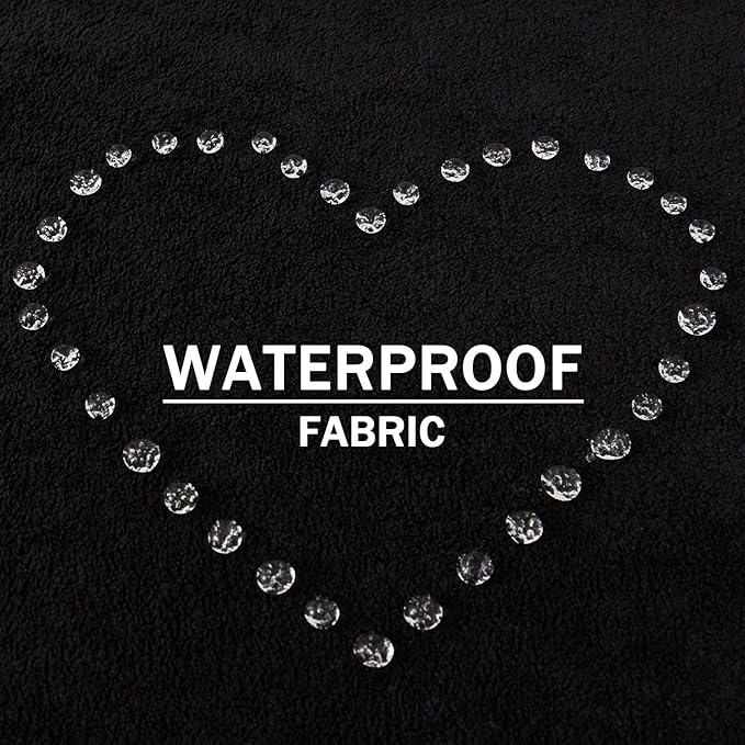 Kevin Textile Waterproof Decorative Pillow Covers Black 22x22 Inch Pack of 2 Soft Boucle Textured Euro Pillowcases Elegant Accent Pillows for Couch Sofa Chair Bed Home Decor Indoor Outdoor
