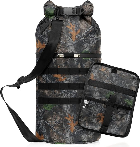 Xtreme Sight Line ~ AQUA RT Dry Bag~ Water-Proof Faraday Dry Bag for Laptops, Tablets, and Mid-Size Electronics ~ Small LITE Faraday Combo ~ Backwoods Camo