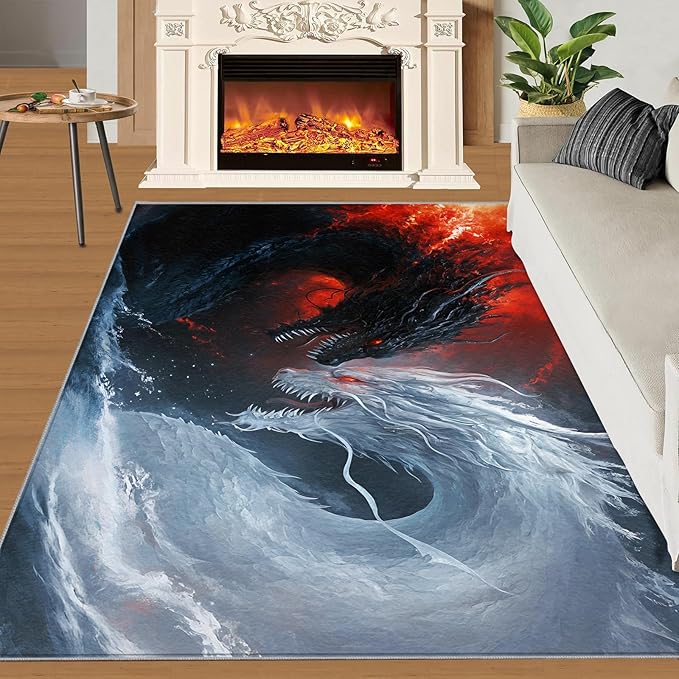 Graffiti Hip-Hop 2x3 Area Rugs for Living Room, Skateboarding Washable Non Slip Rugs, Street Art Low Pile Print Rug for Bedroom, Dining Room, Home Office