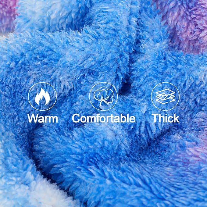 XPUDAC Dog Sweater, Dog Winter Clothes for Small Medium Dogs Girl Boy Fleece Doggy Pajamas for Winter Christmas, Tie-Dye01, X-Large