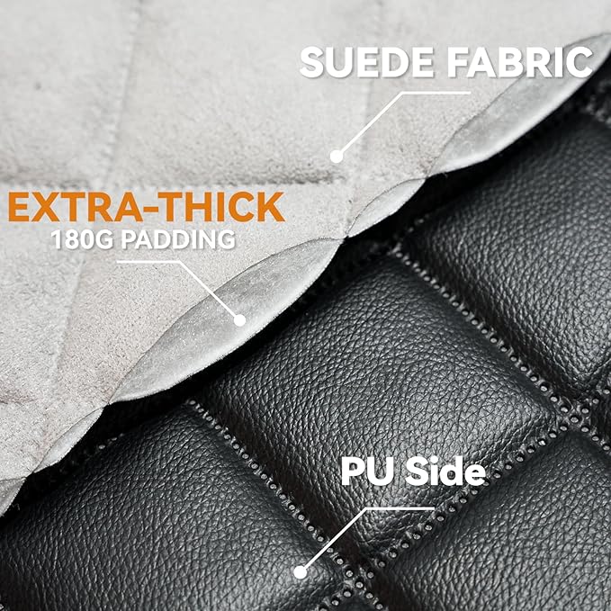 Car Seat Covers for Dogs–Waterproof PU Leather Car Front Seat Cover for Pets & Humans,Scratchproof Captain Seat Protector Fits for Most Cars, Trucks, SUVs，Minivans