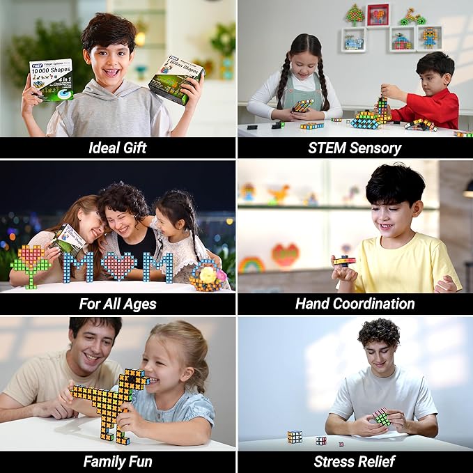 TOSY Magnet Fidget Spinner Mini - 8 Blocks, 3 in 1 Toy: Transformable Fidget Spinner, Infinity Cube, 2x2 Puzzle Cube, Christmas Stocking Stuffers Gift for Kids/Adults, STEM Sensory Stress Relief Toy
